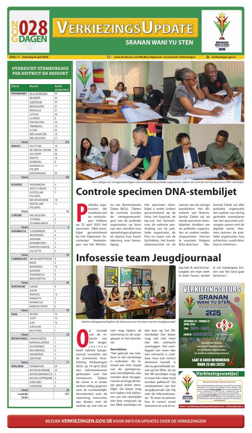 Verkiezingskrant 2025 editie 11